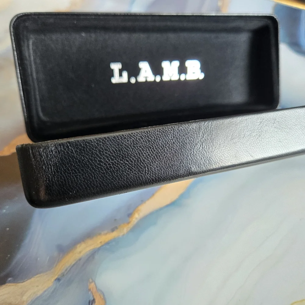 L.A.M.B. •Black Leather Eye Glass Case